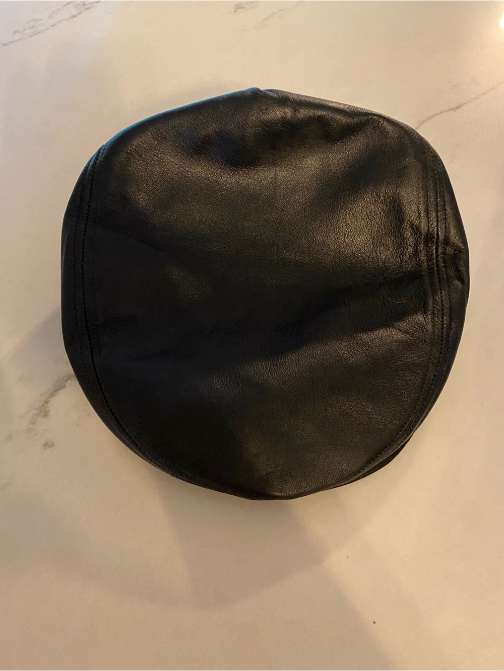Capas Headwear NY Vintage Black Lambskin Leather Newsboy Flat Cap Peaky Blinders